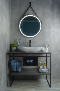 Раковина Gid Mnc503H012 54464 накладная под камень глянцевая 66.5x41x12